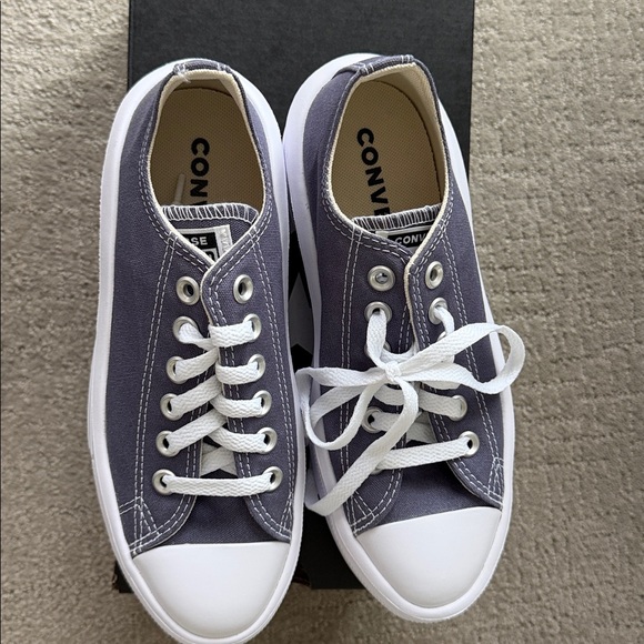New! Converse Chuck Taylor All Star Move Platform Sneakers - Lavender Ash/ White - Picture 4 of 7